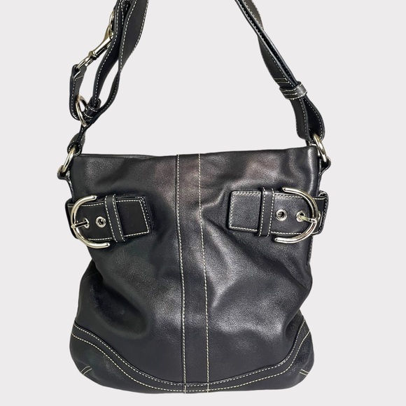 Coach - Vintage Soho Silm Duffle Shoulder Bag - Black - Picture 4 of 10